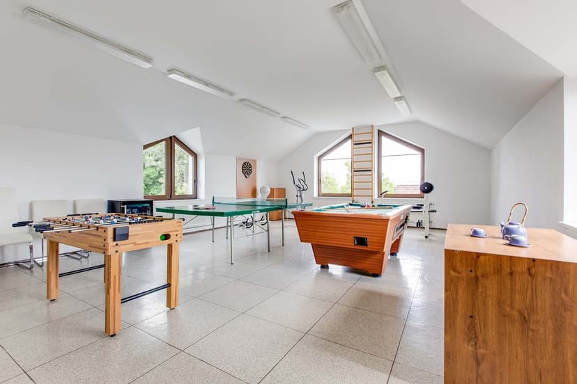 Herna s kulečníkem a ping pongem